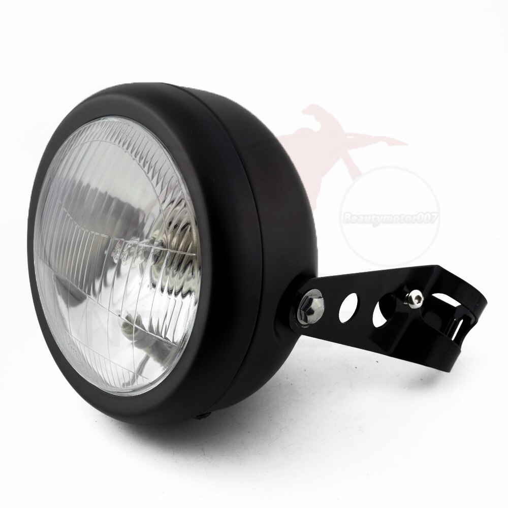 6.5 Inch Retro Motorcycle Headlight Grill Side Mount Cover with Bracket Motorcycle Side Mount Headlight Cover 35-43mm: Arrow Yellow Set