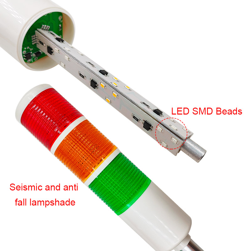 Mehrschichtiges Warnlicht, Werkzeugmaschine, dreifarbiges Licht, LED-Signal, Leuchtturm, Ton, Licht, Alarm, Betrieb, Fehlerlicht, 12/24 V, 220 V