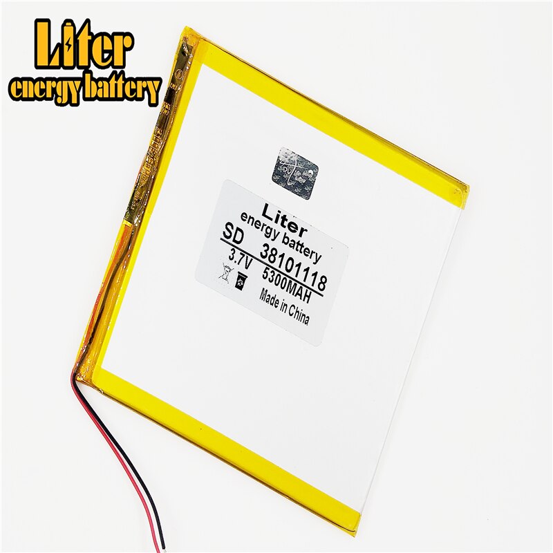 Polymer 5300mah 3.7V 38101118 smart home Li-ion battery for 8inch 9inch 10inch