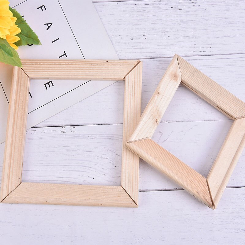 1pc Handmade Painting Landscape With Wooden Photos Frame Frame 15-20cm Long