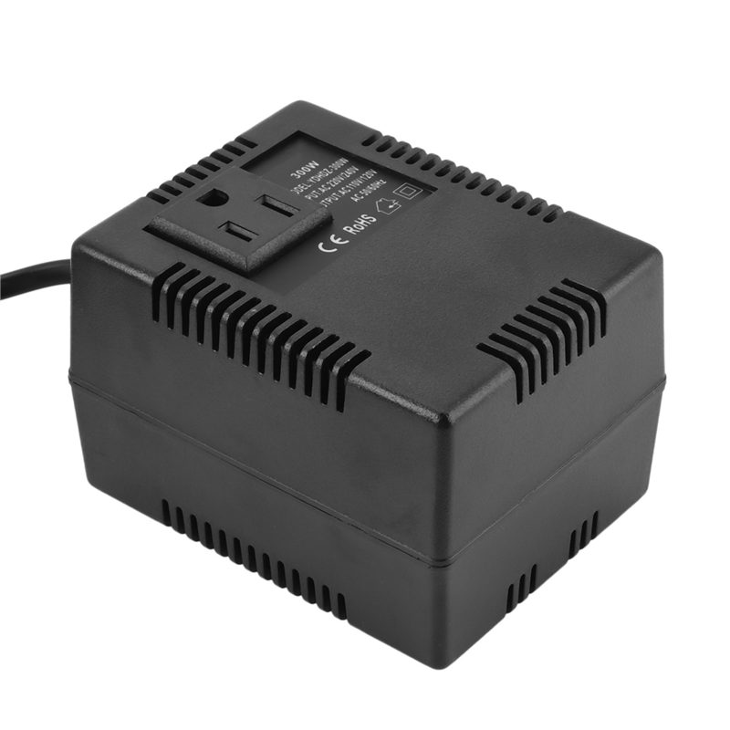 B84b-2x 300w spenningsomformer 220v to 110v transformator nedtransformator spenningsomformer reiseadapter eu-plugg