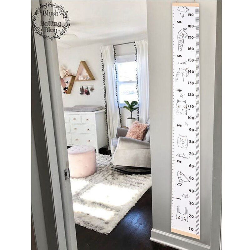 Accesorios nórdicos de madera para colgar en la pared, regla de medida de altura para bebé, pegatina decorativa para pared, tabla de crecimiento para niños, decoración del hogar y dormitorio