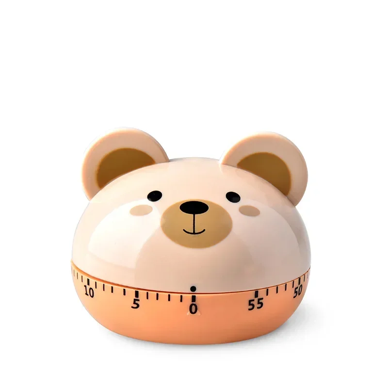 Temporizador de animales Reloj de cuenta regresiva de cocina digital Lindo reloj despertador de frutas de animales Herramienta de gestión del tiempo para niños y adultos: Castaño