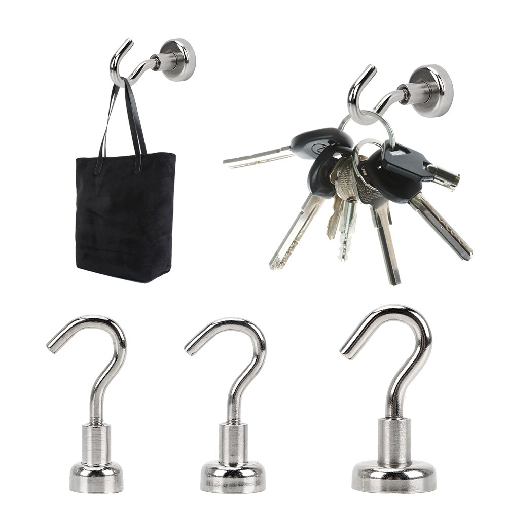 NICEYARD 5 pcs Wall Storage Hooks Surfaces Not Scratch Organization Magnetic Hooks Super Suction For Home Kitchen Refrigerator