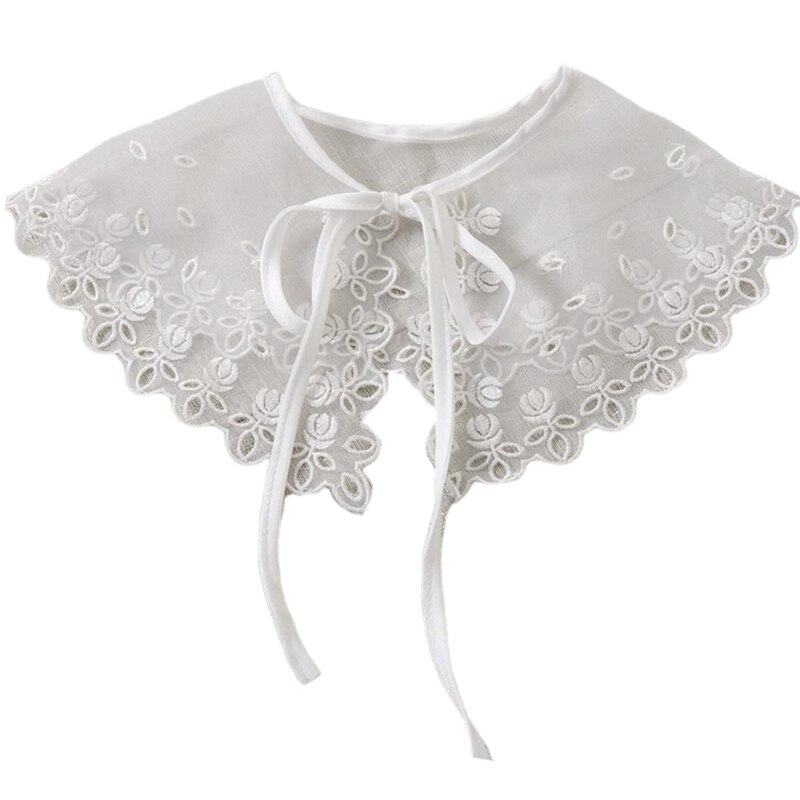 Lolita Decoratieve Nep Kraag Kant Sjaal Borduren Gelaagde Mesh Dickey Ketting N58F: D