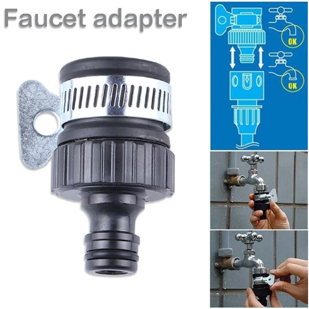 Durable Universal Water Faucet Adapter Plastic Hose Fitting Hose Irrigation Garden Suitable For Transfer 14-24mm Diameter Tap