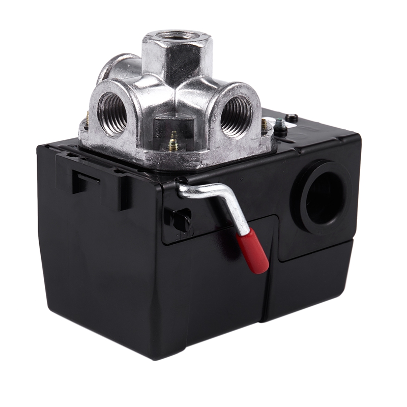 CSS 5-8Kg 4-Puertos 26 Amp Válvula de Control de presión compresor de aire de alta resistencia negro controlador de Presión Automático