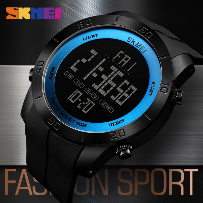 Skmei sport herenhorloge pu-band 5 bar waterdicht multifunctioneel horloge heren wekker digitaal horloge relogio masculino 1353