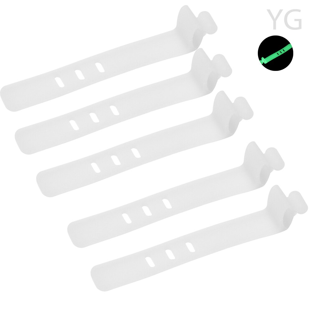 10PCS Soft Silicone Cable Winder Clip Cable Organizer Wire Mouse Cord Line Cable Protector Earphone USB Cable Wire Tie: 10PCS fluorescent