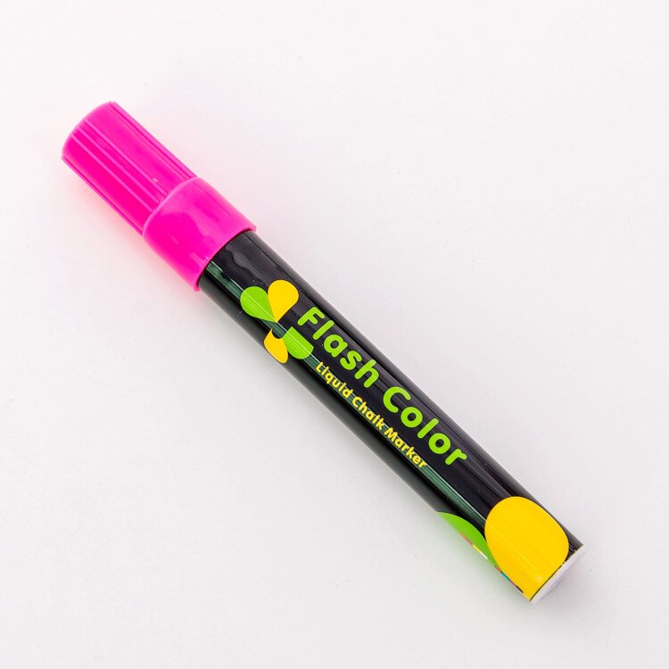 1 Pc Creatieve Flash Kleur Uitwisbare Markeerstift Voor Fluorescerende Plaat Pennen Vloeibare Krijt Marker Koreaanse Briefpapier: Roze