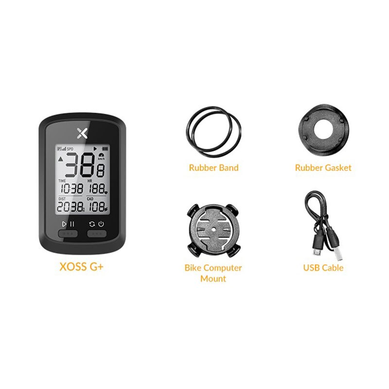XOSS G+ Bluetooth ANT+ GPS Cycling Bike Computer For speed measurement navigation and Heart Rate Monitor Cadence Sensor Display: Computer