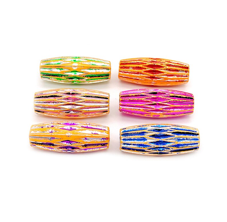 20Pcs/Pack Multicoloured Dreadlock Beads Hair Accessory Tools Hair Beads for Crochet Braids Hair Rings