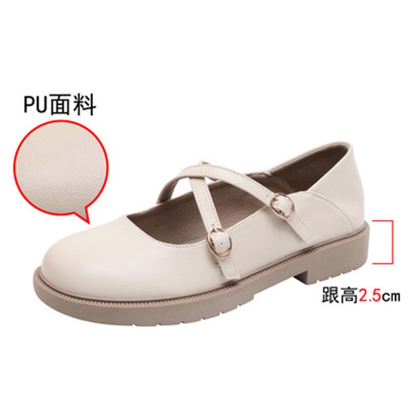 Damenschuhe aus pu-leder mit runder #39 , schlichter retro-stil, schwarz, süß und cool, Pumps, Maria janes, runder absatz: M / 35