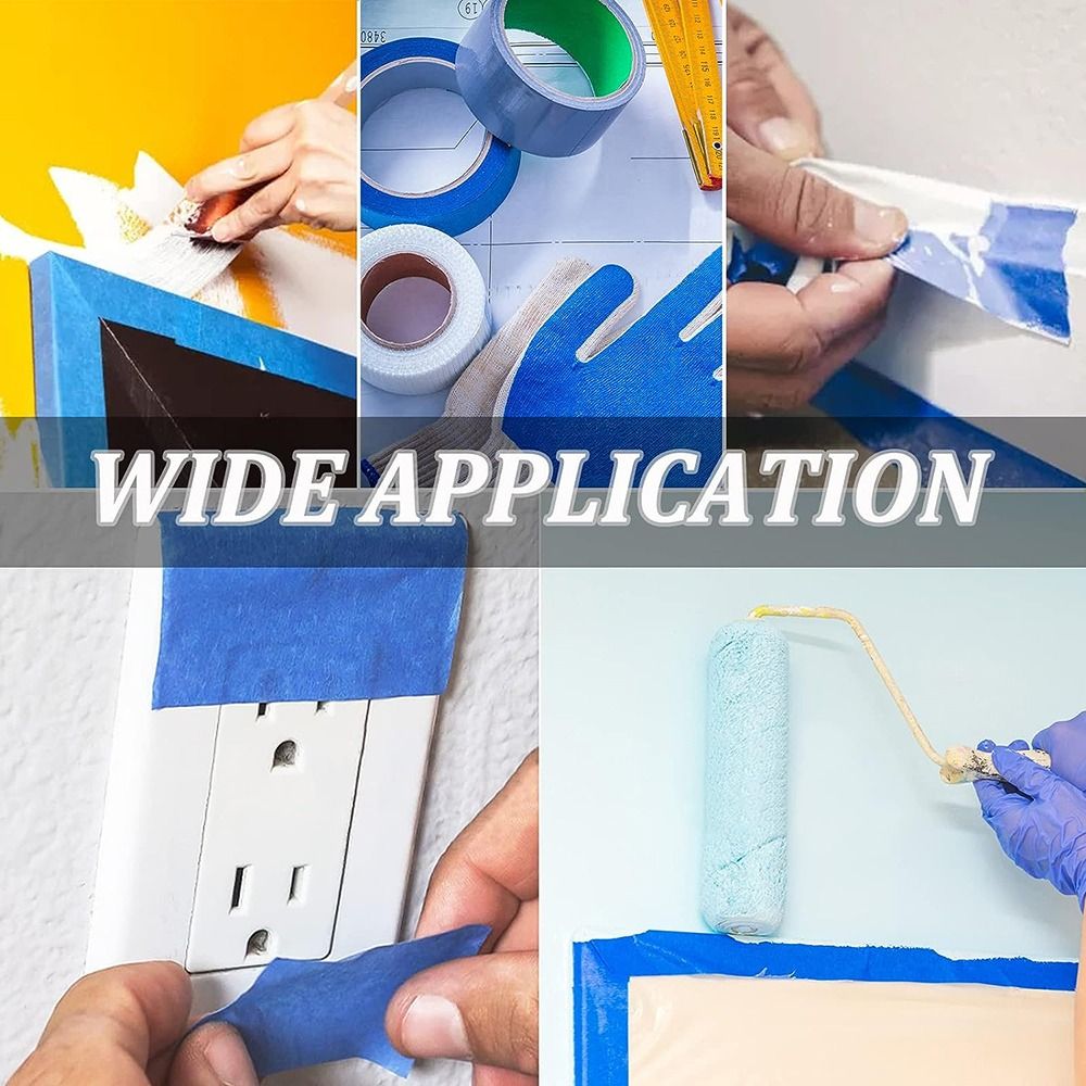 Ruban de masquage bleu pour peinture, 30m, sans résidus, pour bordure, mur, plafond, finition, libération propre