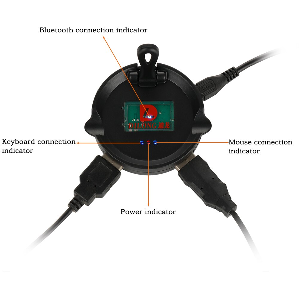Mobile Game Keyboard and Mouse Adapter Phone game Converter stand holder Controller Converter Wired Connections for Android/iOS