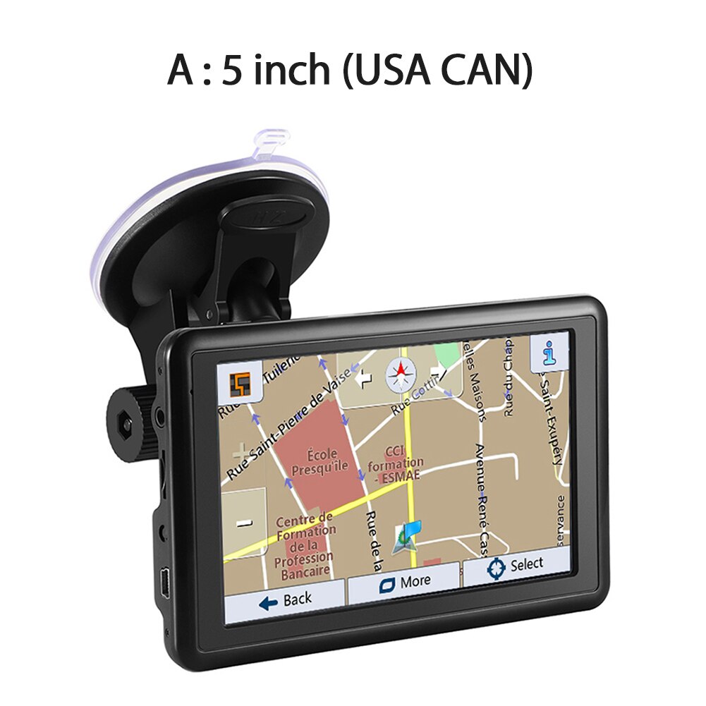 1 Juego de navegación GPS para coche cargador de coche de carga USB cómodo transmisor FM navegador dispositivo GPS de 5,0 pulgadas: 5US CAN Map