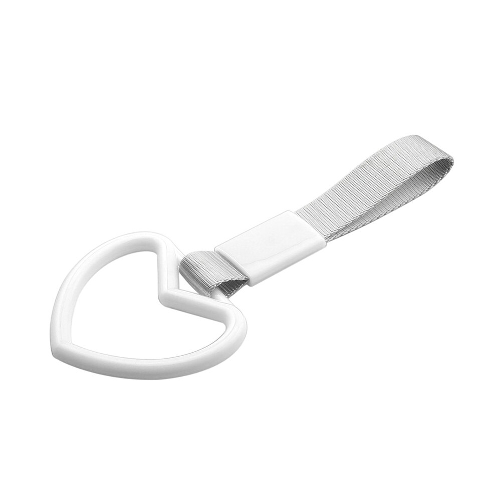 Tsurikawa Ring Heart JDM Train Bus Handle Hand Strap Drift Charm Strap Drift Car Interior Ring Auto Accessories: White