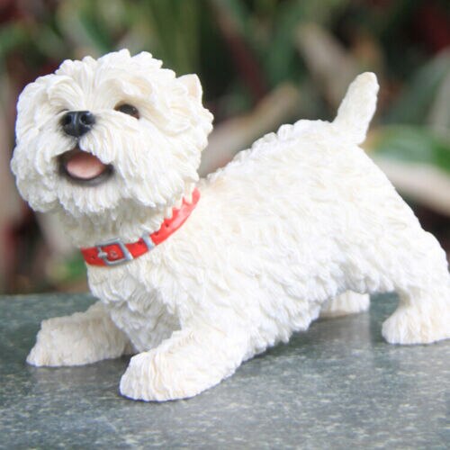 JJM-figura de Mascota de Inglaterra West Highland, perro Terrier blanco, coleccionista, modelo de Animal de PVC educativo para niños y adultos, para niños: Default Title