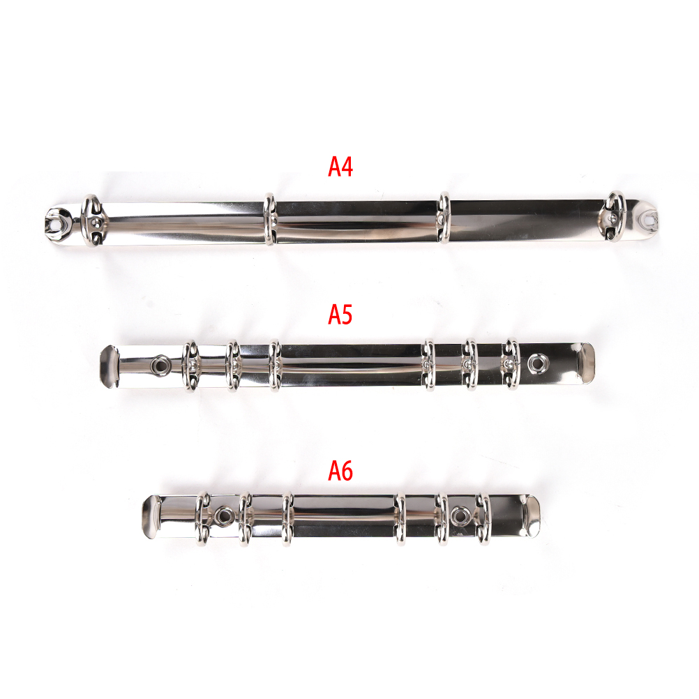 Retro stainless steel Metal binder loose paper with ,: A5 Silver