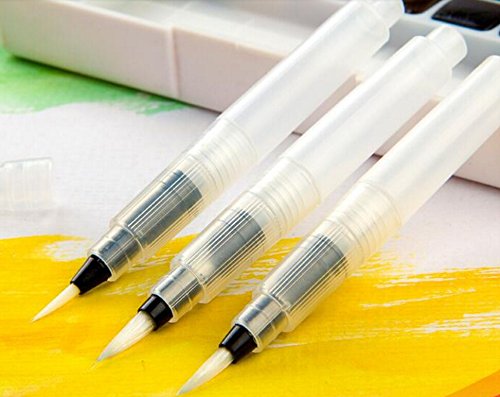 3 Water Borstel Inkt Pen Art Tekening Tool Water Brush Pen Set Voor Water Kleur Schilderen Aquarel Pen Voor Kalligrafie belettering