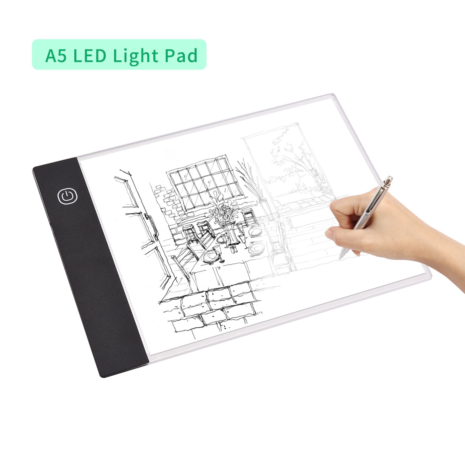 A4/A5 LED Light Pad Tracer 3mm Ultra-Thin Drawing Board Copyboard Stepless Dimming USB Powered Designing Painting Supplies: A5