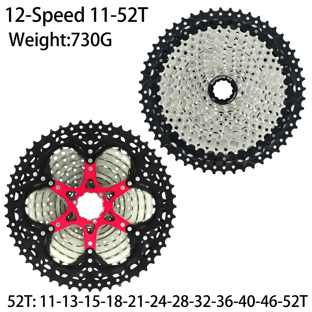 MTB Mountain Bike 12 Speed Cassette 11-50T 52T mtb Cassette Sprocket Bicycle Freewheel for DEORE M7100 M8100 SX NX