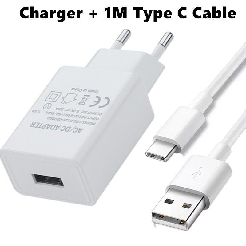 Voor Samsung S10 S9 S8 A51 A50 A70 A20 A22 A71 A10 A11 A12 A01 A5 Telefoon Oplader Adaptieve snel Opladen Eu Usb Charge Kabel: EU Plug Type-C Cable