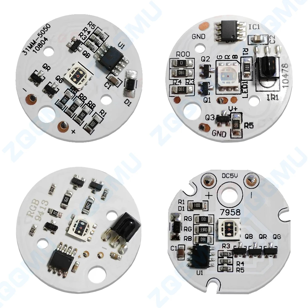 1 stk. led  dc5v farverige gradient rgb lyspaneler 38mm lyskilder med fjernbetjening til gør-det-selv bøgetræslampe led scenelys