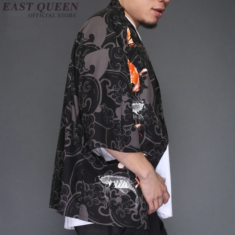 Kimono japonés para hombre, ropa tradicional china yukata, cárdigan FF817