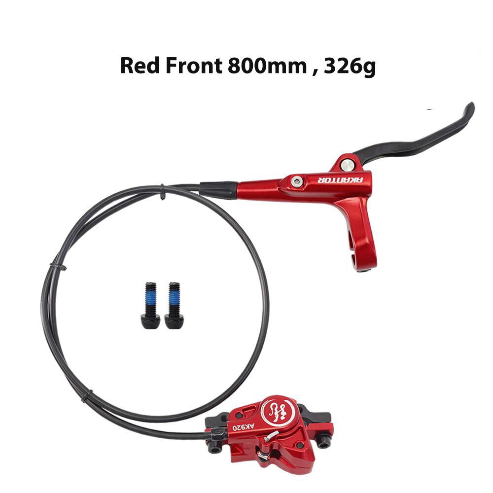 Bike Brake Hydraulic Oil Pressure Disc 800/1450 Mountain Bicycle Oil Brake Upgrade MTB Bike Accessories: Red Front