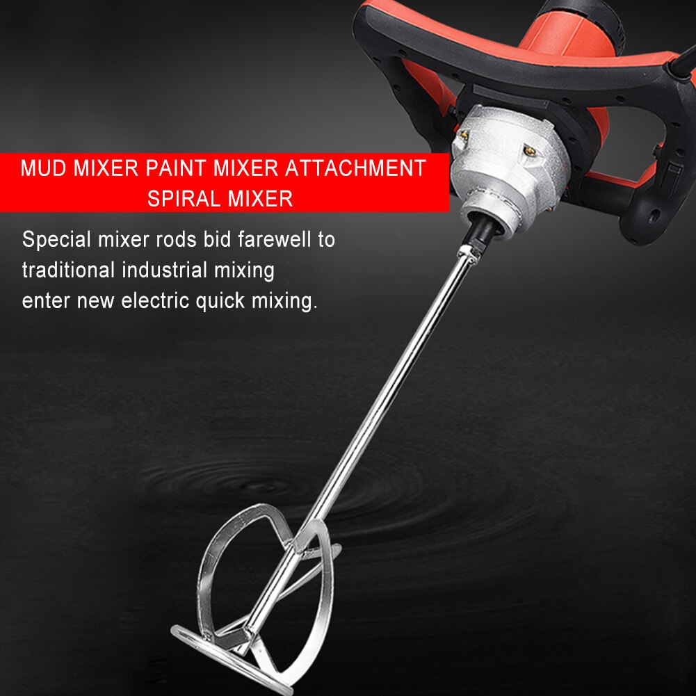 Cement Putty Paint Coating Agitator Mechanical Rod S - Type Threaded Head Stirring Rod Mud Paint Attachment Spiral Mixer