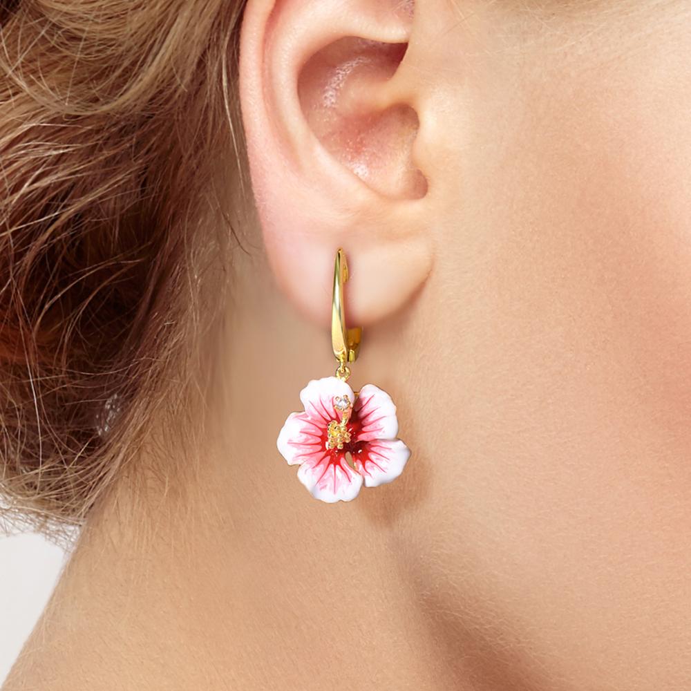Santuzza Zilveren Oorbellen Voor Vrouwen Echt 925 Sterling Zilveren Roze Bloeiende Bloem Oorbellen Fijne Sieraden Handgemaakte Emaille
