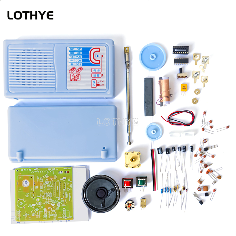 208 FM / AM Dual Band Radio Electronic Production Kit CD2003GP TA7642 DIY Electronic Kit TDA2822 Radio Receiver With Antenna: Blue
