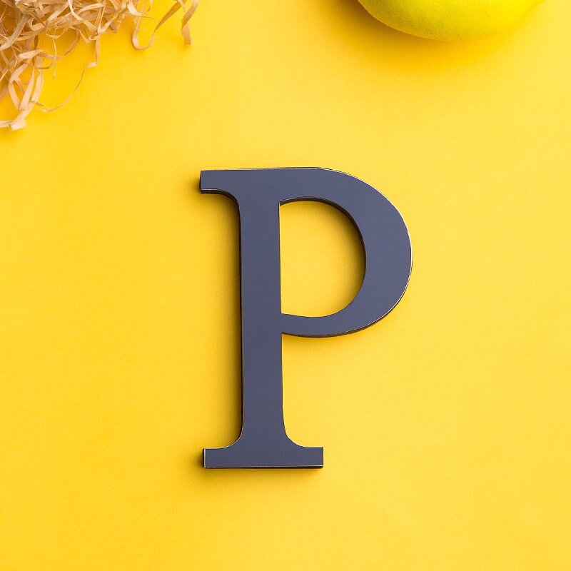 Zwart Engels Letters 3D Spiegel Muurstickers Home Decor Voor Woonkamer Slaapkamer Behang Peel &amp; Stok Spiegel Acryl Poster: P