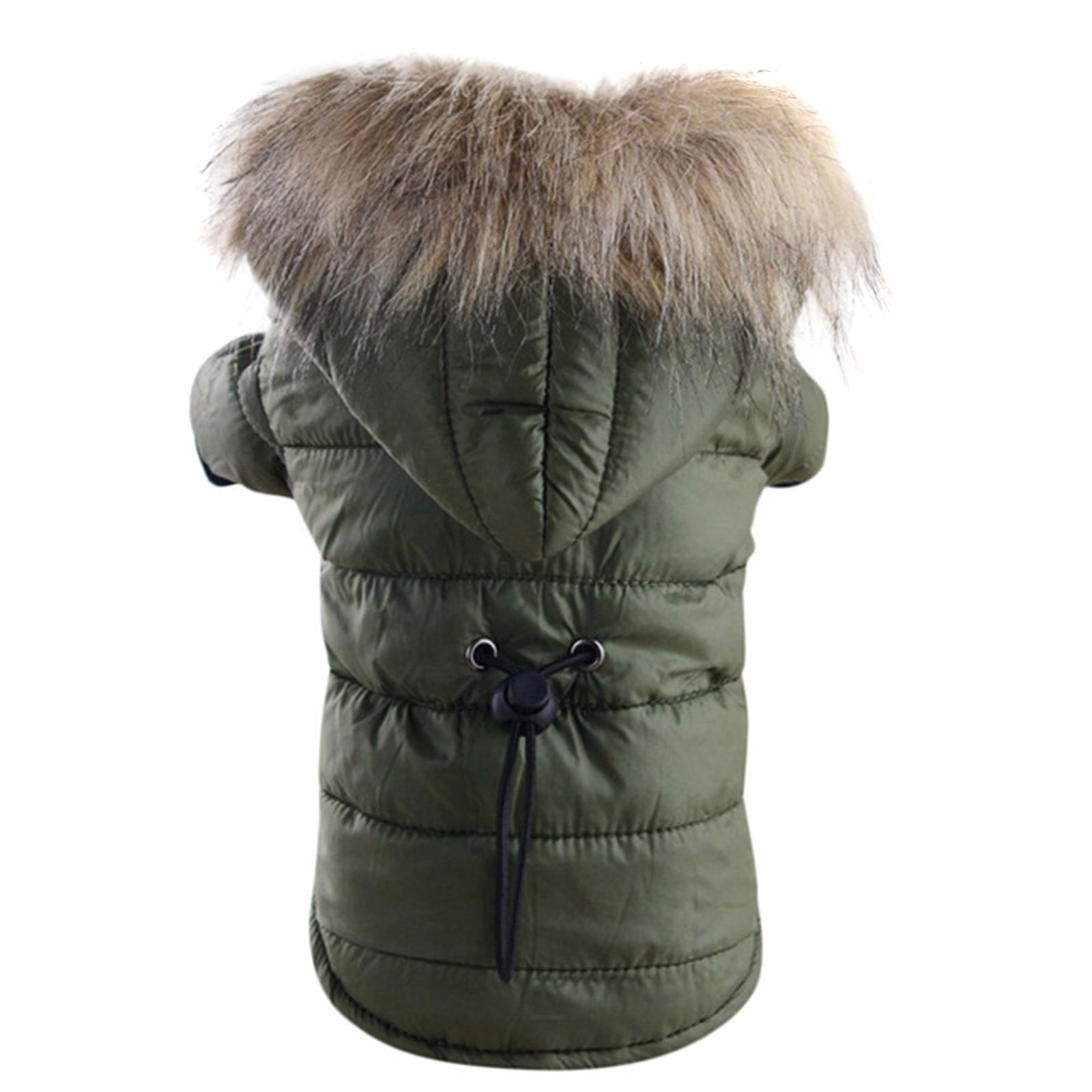 Manteau pour chien de compagnie vestes rembourrées en coton sweat à capuche chiot doux avec chapeau fournitures d'hiver HYD88: green / XS