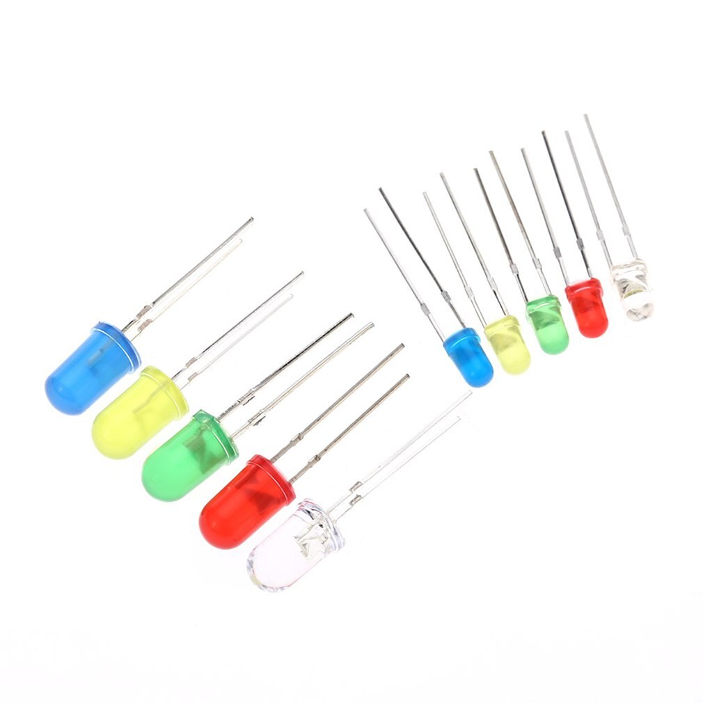 3Mm Diffuus Led Diode Assortiment Kit Diverse Kleur Leds En Weerstanden 300Pcs Licht Emiting Diode Indicator Verlichting
