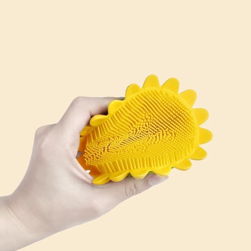 Produkt solrosform mjuk silikon baby bair borste badborste
