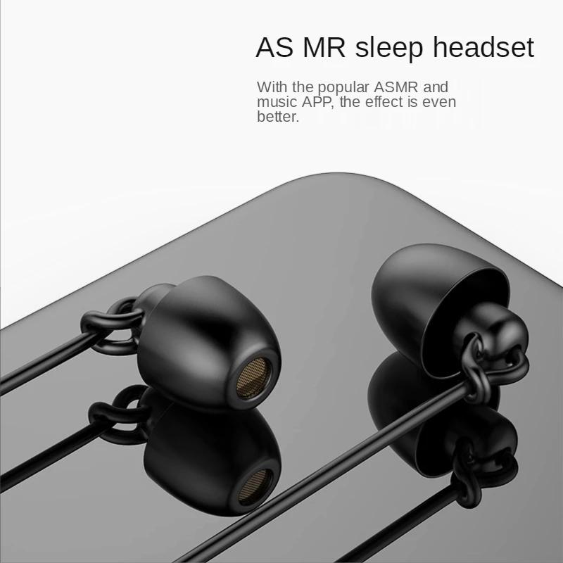 Schlaf Headset HiFi Weiche Silikon Seite Schlaf Schallschutz in Ohr praktisch Headset Mit Mikrofon Kabel