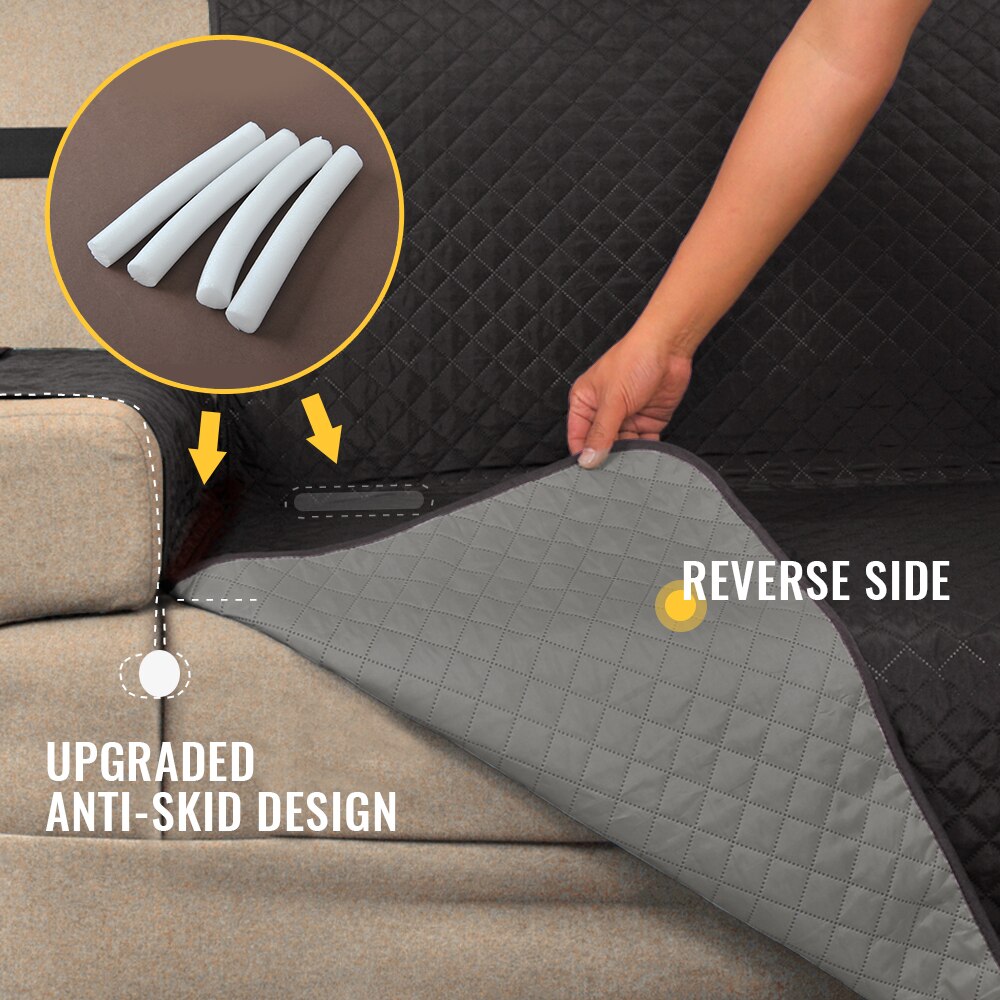 Bankhoes voor huisdieren, honden en kinderen, hoekbankhoes voor de woonkamer, waterdichte gewatteerde relaxfauteuilhoezen