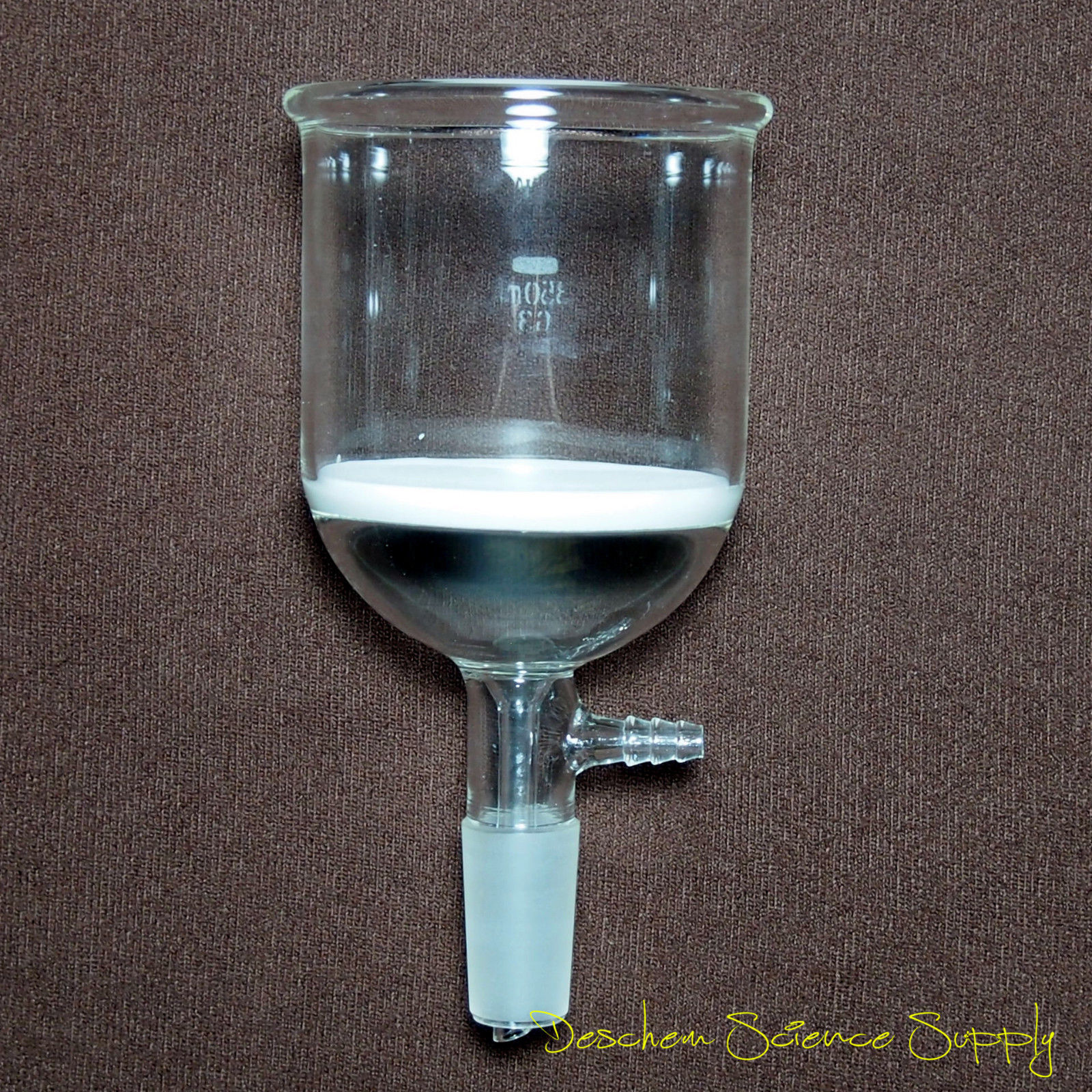 350 ml, 24/40, embudo de vidrio Buchner, filtro de succión 3 #, cristalería química de laboratorio