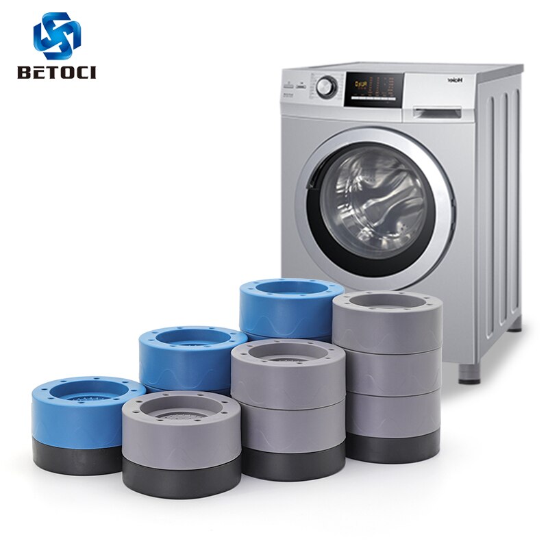 BETOCI 4PCS Washing Machine Floor Mats,Shock And Noise Reduction,Furniture Heightening Mat,Kitchen And Bathroom Non-Slip Mats