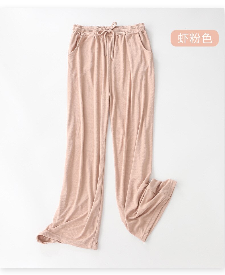Pantalones de Pijama de piernas anchas para mujer, ropa de dormir femenina, para estar en casa, para primavera y otoño, nuevos