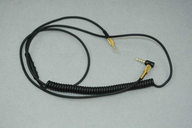 Vervangende audiokabel voor marshall major ii hoofdtelefoon, 130cm jack 3.5mm geschikt voor marshall monitor on-ear pro hoofdtelefoons met microfoon.