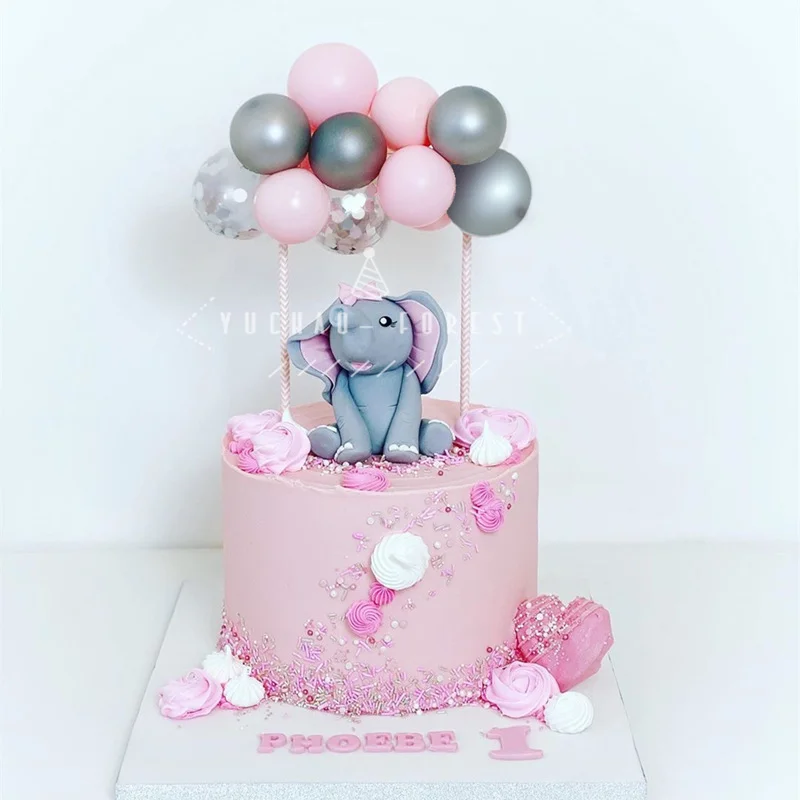 10 stks 5 Inch Ballon Cake Topper Metalen Confetti Ballen Cloud Vorm voor Verjaardag Baby Douche Bruiloft Decoratie DIY benodigdheden: Zilver