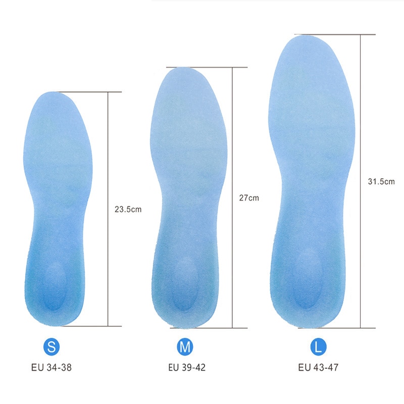 Silikone indlægssåler gel ortopædisk fodpleje til fødder sko sål sports indlæg stødabsorberende puder bue ortotiske pude indlægssål