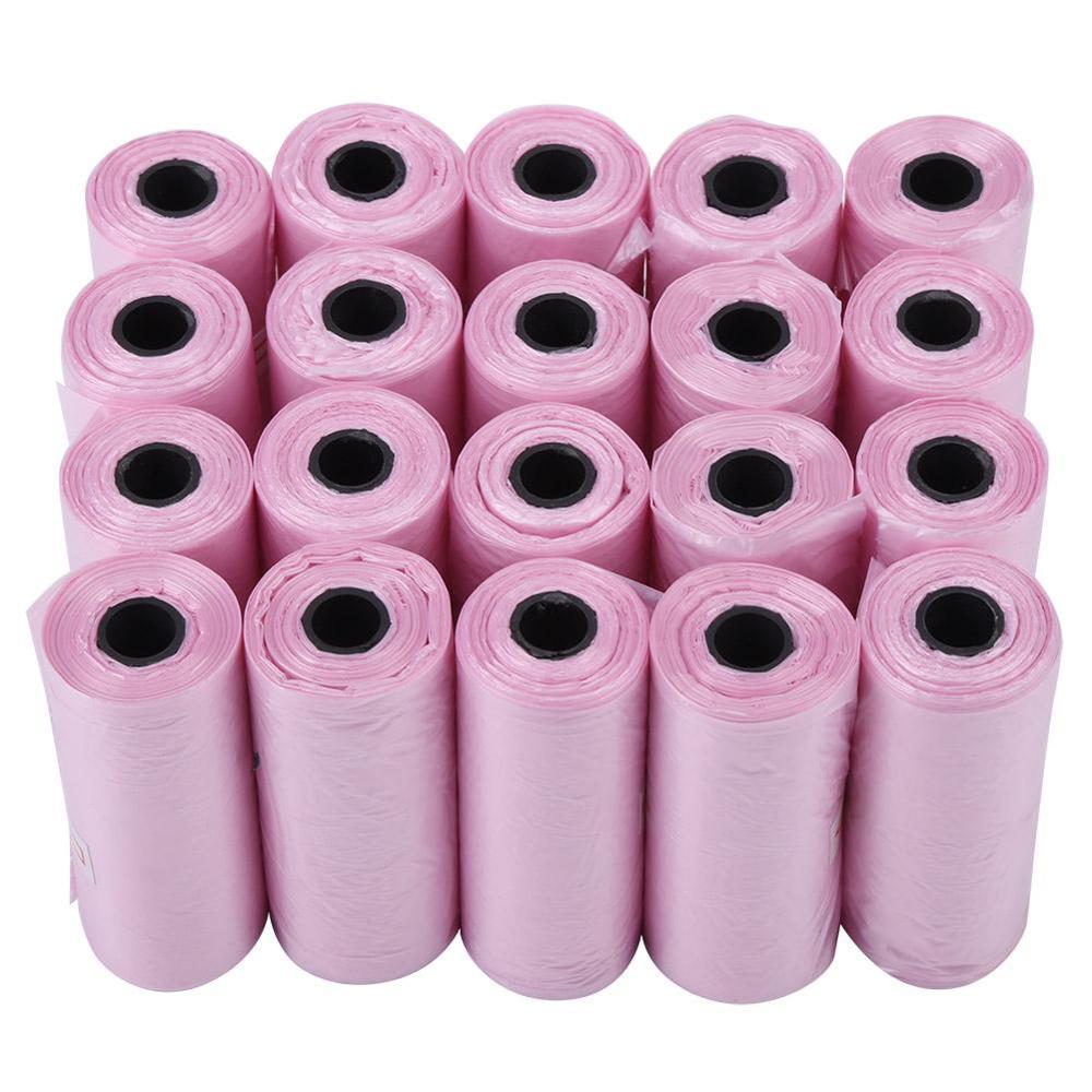 20 40 rollos/paquete 600 Uds. Bolsas de basura para Bolsa para popó de perros para gatos y mascotas, bolsa de recolección de residuos, suministros de limpieza para basura al aire libre: Caqui oscuro / 40 rolls