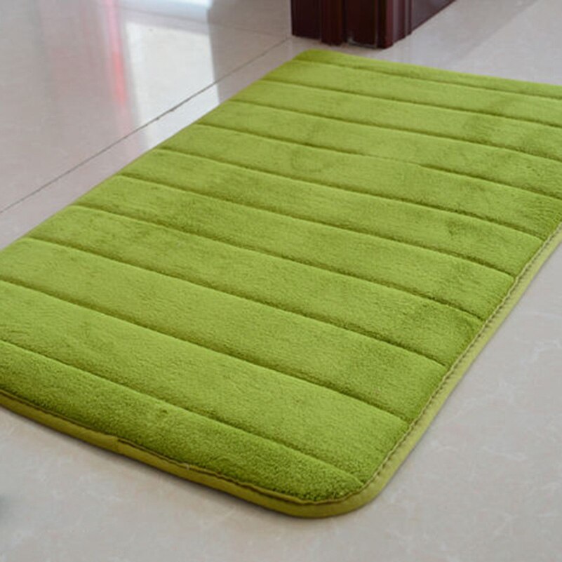 40x60cm Memory Foam Bath Mats Bathroom Horizontal Stripes Rug Non-slip Bath Mats B