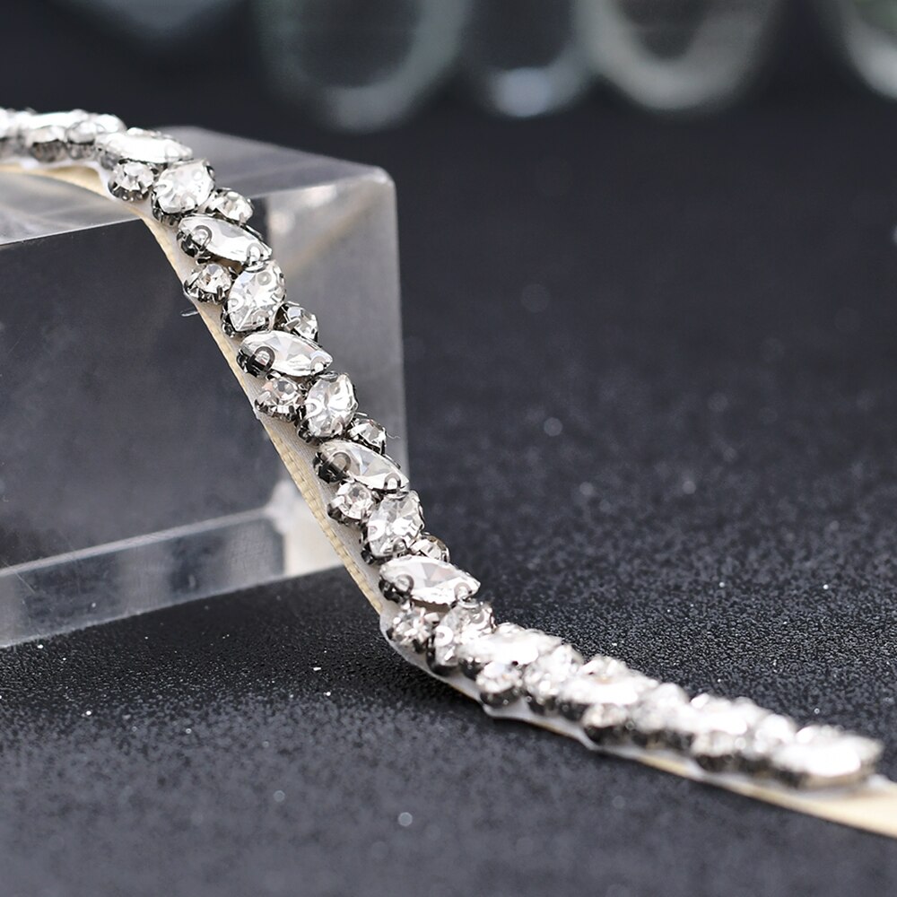 ZMS404 Strass Applique Vrouwen Sash Bruid Accessoires Avondjurken Oosterse Vrouwelijke Riem Voor Trouwjurken Voor Vrouwen
