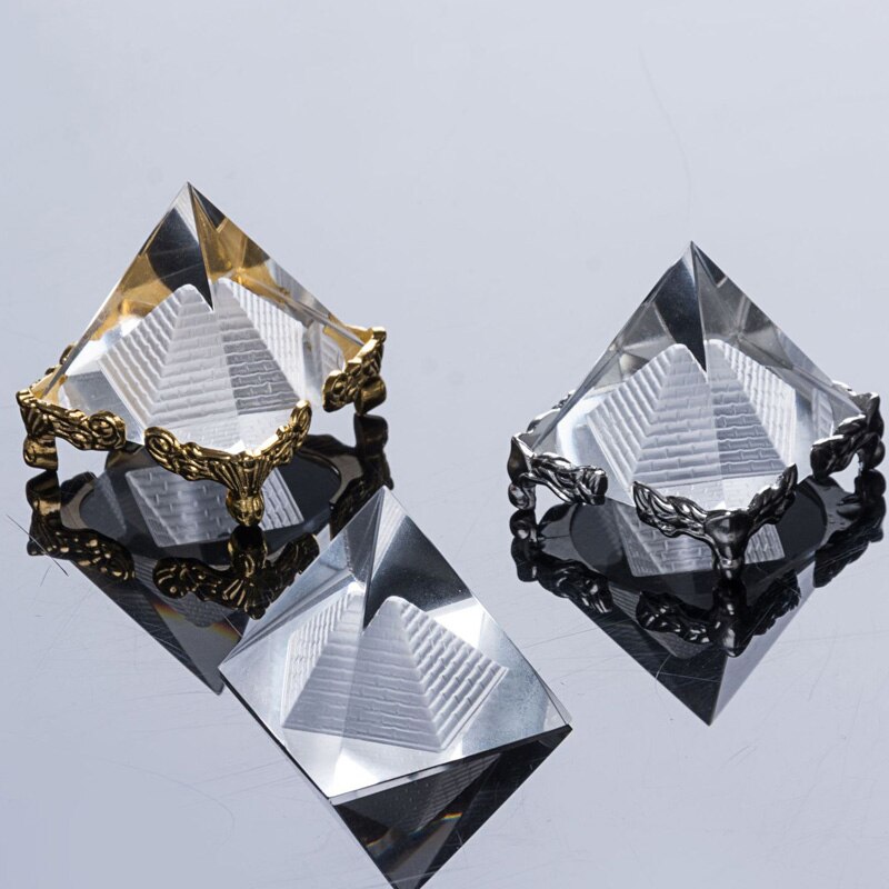 Optical Prism K9 Glass Pyramid Crystal Wedding Triangle Decoration Birthday
