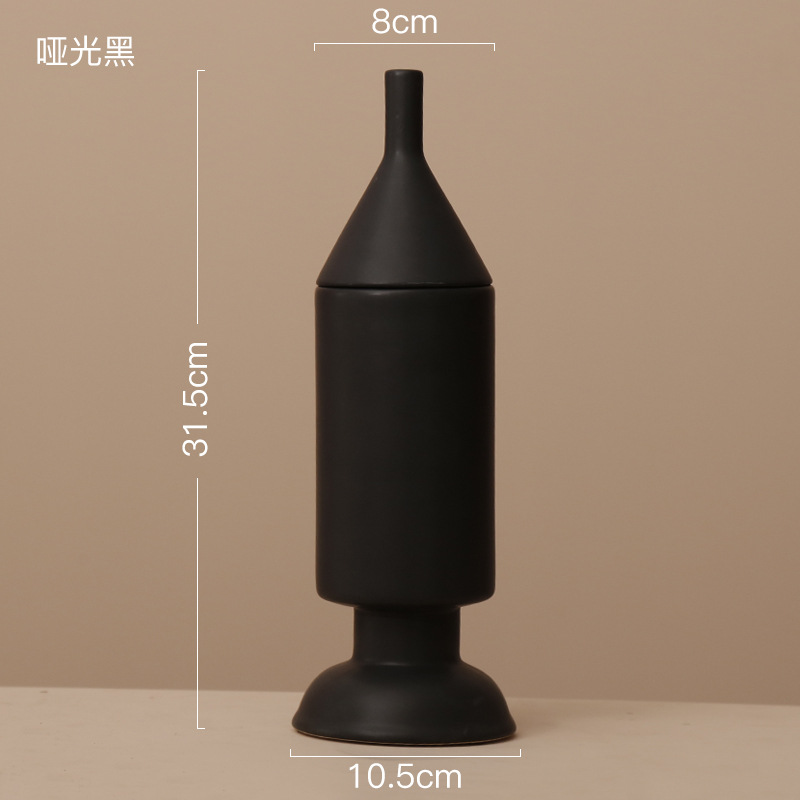 Keramische Vazen Decoratie, Vaas voor Pampas Grass Denkers Humanoïde